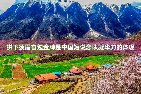 拼下须眉奋勉金牌是中国短说念队凝华力的体现