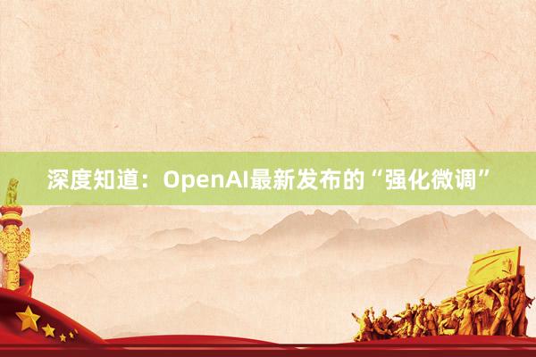 深度知道：OpenAI最新发布的“强化微调”